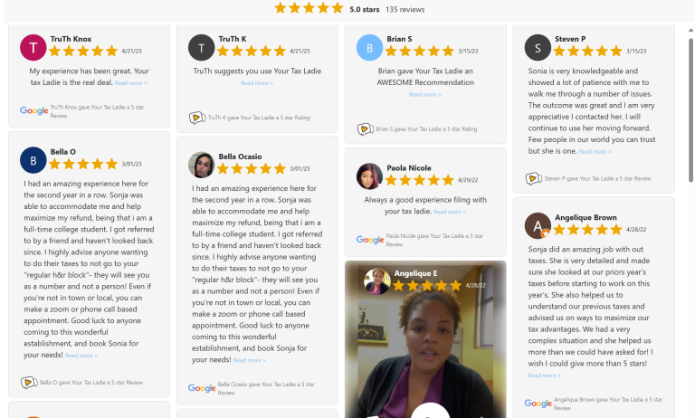 Reviews screenshot 768x462