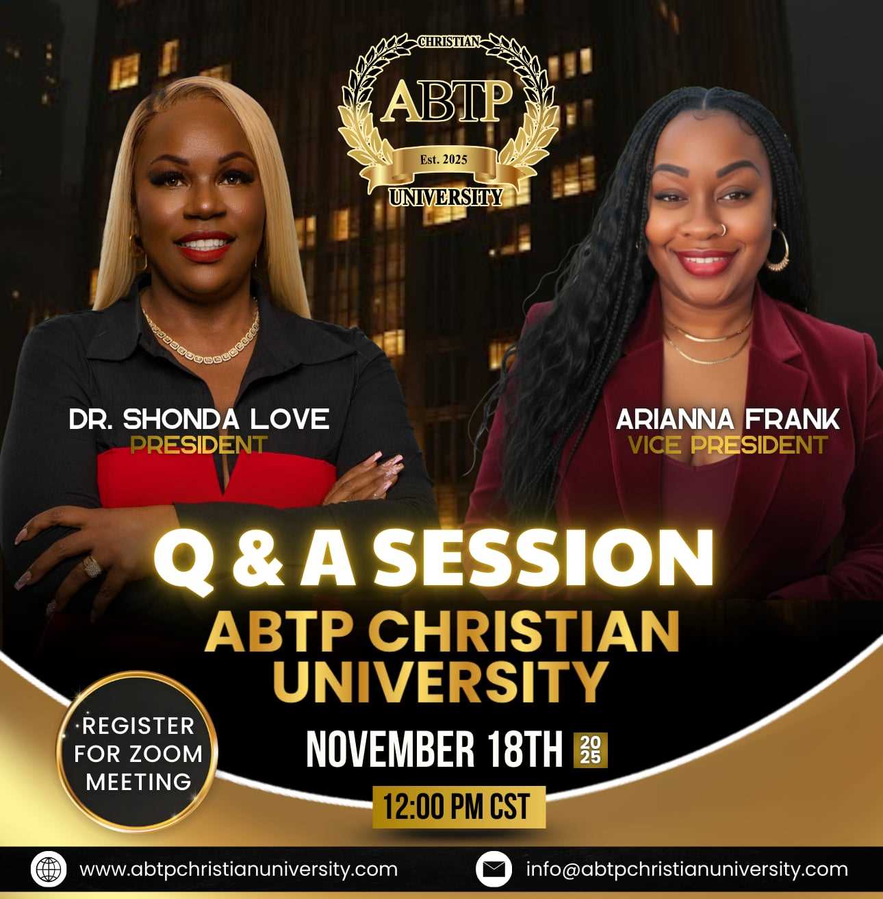 FAQ Session for ABTP Christian University